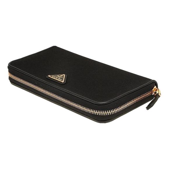 Prada Black Tessuto Nylon Zip Around Wallet Gold Triangle - Picture 4 of 7